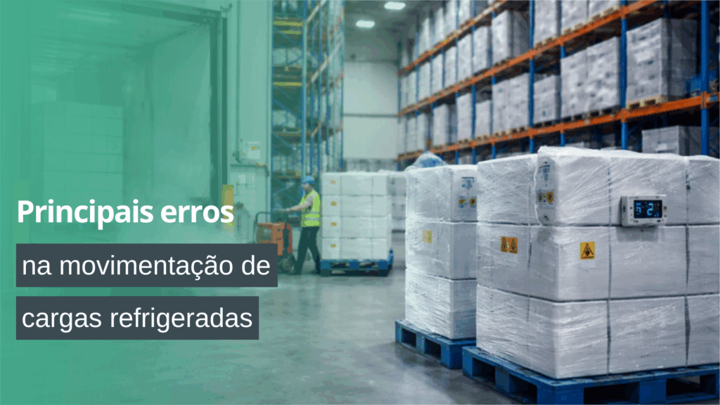 Movimentação de cargas refrigeradas em centro de distribuição com controle de temperatura.